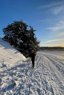 Susanna Tapani skiing in Finland.