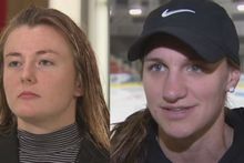 Photos of Allie Munroe and Jill Saulnier placed beside one another